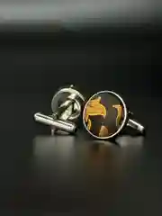 Запонки со вставкой из ткани