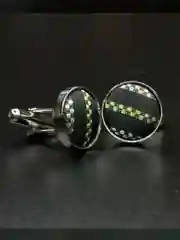 Запонки со вставкой из ткани