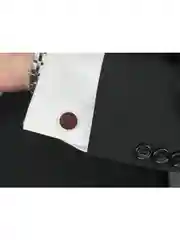 Запонки со вставкой из ткани