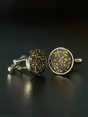 Запонки со вставкой из ткани