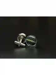 Запонки со вставкой из ткани