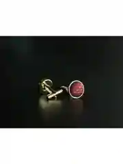 Запонки со вставкой из ткани