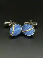 Запонки со вставкой из ткани