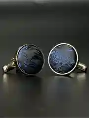 Запонки со вставкой из ткани