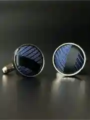 Запонки со вставкой из ткани