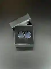 Запонки со вставкой из ткани