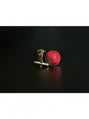 Запонки со вставкой из ткани