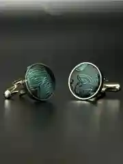 Запонки со вставкой из ткани