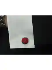 Запонки со вставкой из ткани