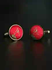 Запонки со вставкой из ткани