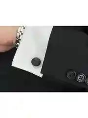 Запонки со вставкой из ткани