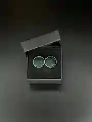 Запонки со вставкой из ткани