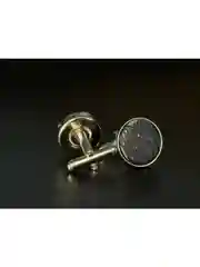 Запонки со вставкой из ткани