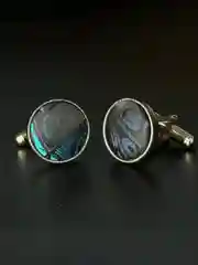 Запонки со вставкой из ткани