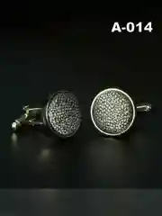 Запонки со вставкой из ткани