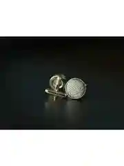 Запонки со вставкой из ткани