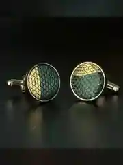 Запонки со вставкой из ткани