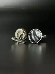 Запонки со вставкой из ткани