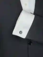 Запонки со вставкой из ткани