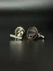 Запонки со вставкой из ткани