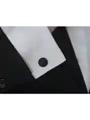 Запонки со вставкой из ткани