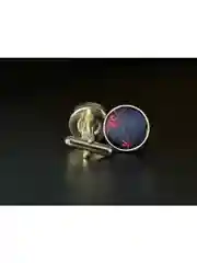 Запонки со вставкой из ткани