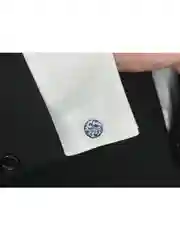 Запонки со вставкой из ткани