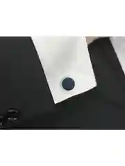 Запонки со вставкой из ткани