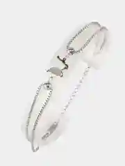 Серебряный браслет женский с бабочкой из нержавеющей стали