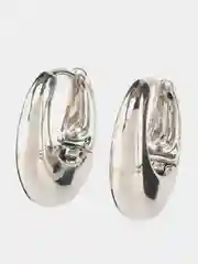 Серебряный серьги кольца "Madlen", серьги женские, дутые, конго, вечерние, бижутерия