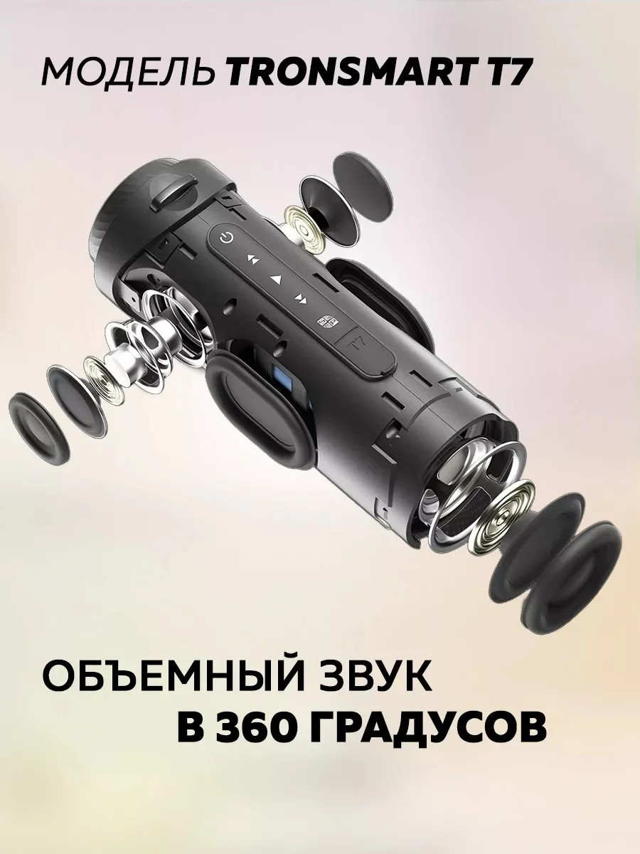 Бирюзовый колонка портативная беспроводная блютуз Tronsmart T7 30W, Turquoise