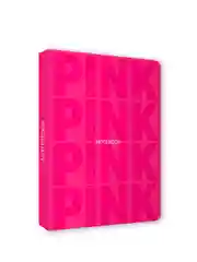 Тёмно-розовый блокнот в клетку толстый 168 листов А5, серый/розовый Total Grey/Total Pink. Проф-Пресс