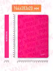 Фуксия блокнот в клетку толстый 168 листов А5, серый/розовый Total Grey/Total Pink. Проф-Пресс