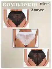 Трусы кружевные с высокой посадкой