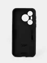 Черный чехол противоударный Huawei Pura 70 (Хуавей Pura 70), с металлической подставкой кольцом