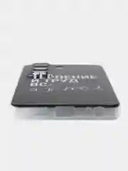 Тёмно-коричневый чехол на Infinix Hot 50 4G / Инфиникс Хот 50 4G прозрачный, с принтом, защита камеры