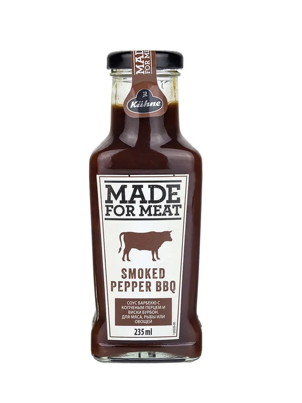 Соус томатный барбекю с копченым перцем KUHNE “Made for Meat” Smoked Pepper BBQ, 235мл