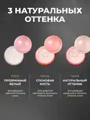 Рассыпчатая пудра для лица со спонжем, минеральная, прозрачная, белая, матирующая основа