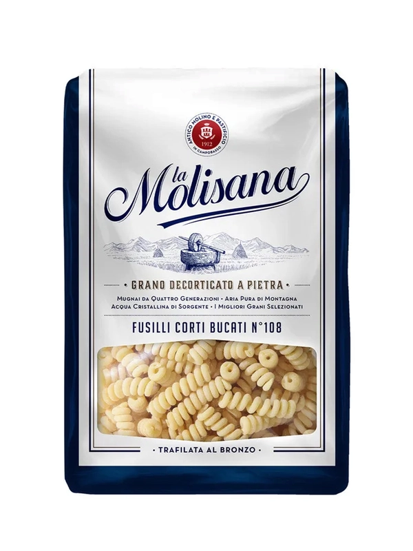Макаронные изделия La Molisana №108 FUSILLI CORTI BUCATI Пружинки (Спиральки), 450г