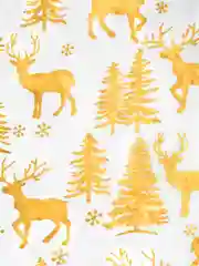 Набор упаковочной бумаги тишью ErichKrause Decor "Золотые олени", 4 листа, 50х70 см