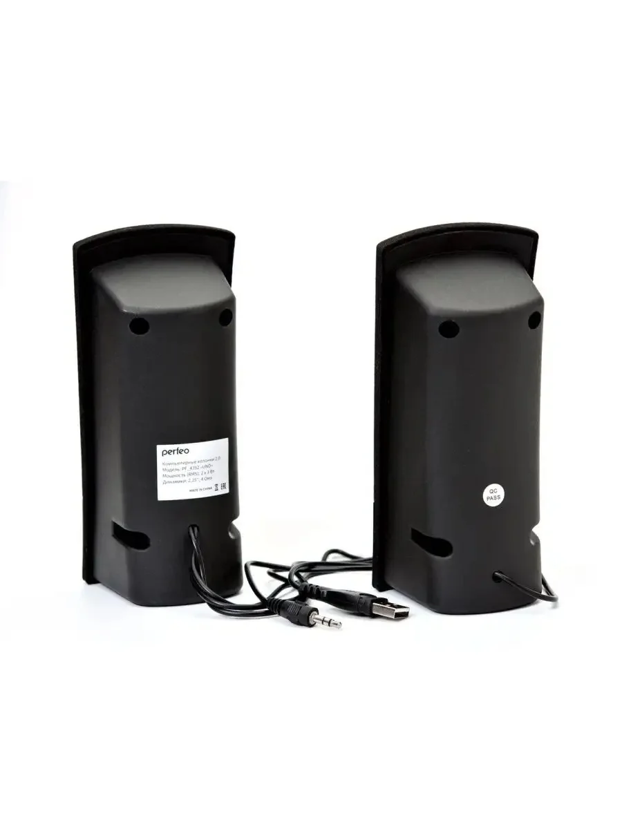 Perfeo колонки "UNO" 2.0, мощность 2х0.5 Вт (RMS), чёрн, USB