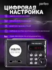 Черный perfeo мини-аудио Sound Ranger, УКВ+FM, MP3 (USB/TF), USB-audio, BL-5C 1000mAh