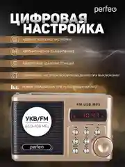 Золотой perfeo мини-аудио Sound Ranger, УКВ+FM, MP3 (USB/TF), USB-audio, BL-5C 1000mAh