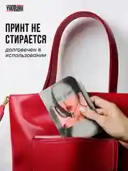 Обложка на паспорт с принтом "Мона Лиза с чупа-чупсом"