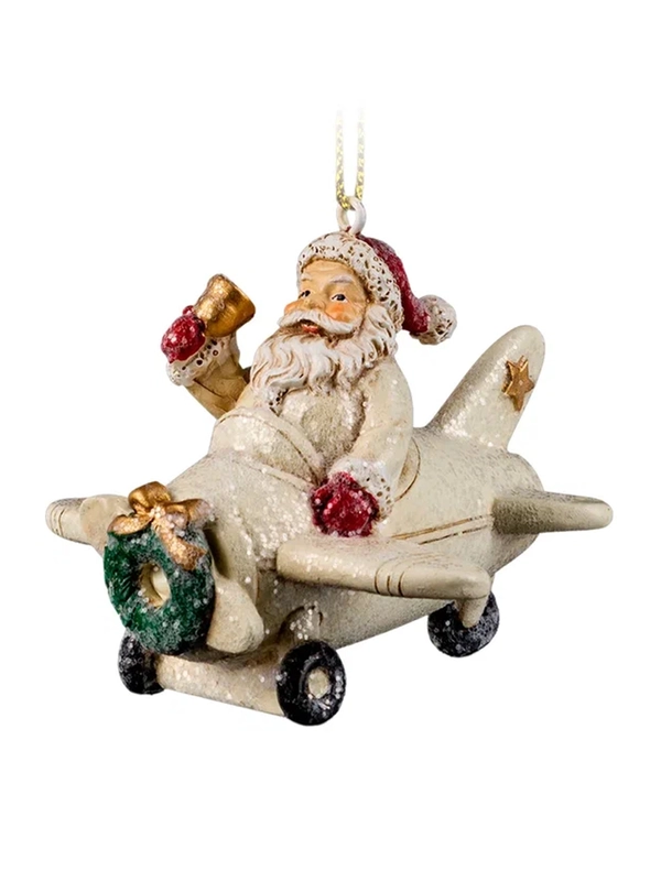 Украшение ErichKrause Decor "Санта на самолете", 7.5 см