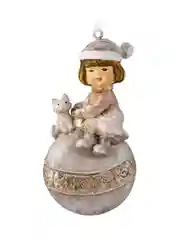 Украшение ErichKrause Decor "Девочка с котенком на шаре", 9 см