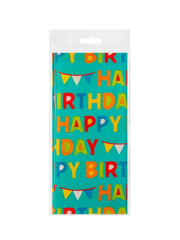 Упаковочная бумага тишью ErichKrause Decor "Happy Birthday", 50х70 см, 4 листа