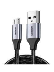 Кабель Ugreen US290 (60146) USB 2.0 A to Micro USB Cable Nickel Plating  1m - Grey/Black