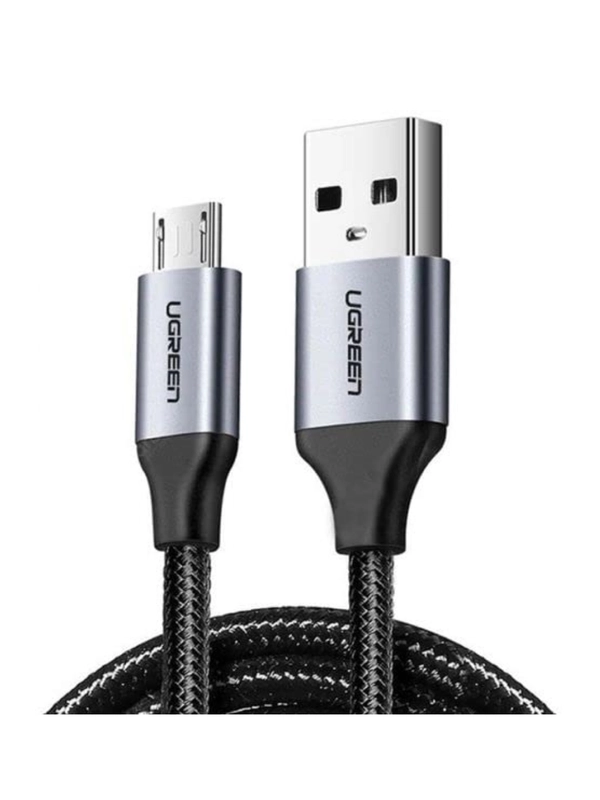 Кабель Ugreen US290 (60146) USB 2.0 A to Micro USB Cable Nickel Plating  1m - Grey/Black