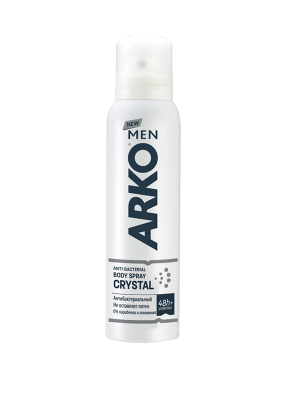 ARKO Men Дезодорант спрей мужской антибактериальный Crystal, 150 мл